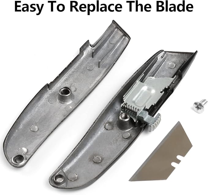 DIYSELF Utility Knife, 20 Pack Heavy Duty Box Cutter Retractable, Box Cutter Knife, Box Opener, Cardboard Cutter, Utility Knives for Garage, Home and Office, Box Cutters for Daily Use (Black)