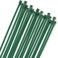 XINGO 100PCS Cable Zip Ties Heavy Duty, Premium Nylon Plastic Wire Ties with 50 Pounds Tensile Strength, Self-Locking Black Nylon Zip Ties for Indoor and Outdoor (16 inch, Dark Green)