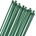 XINGO 100PCS Cable Zip Ties Heavy Duty, Premium Nylon Plastic Wire Ties with 50 Pounds Tensile Strength, Self-Locking Black Nylon Zip Ties for Indoor and Outdoor (8 inch, Dark Green)