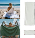 Magnetic Bath Towel, Outdoor Quick-Dry Sand-Resistant Beach Towel, 75"X35" Towel with Magnetic Closure, Super Absorbent Microfiber Towel for Travel,Swimming,Pool,Beach,Pool,Travel,Gym & Camping White