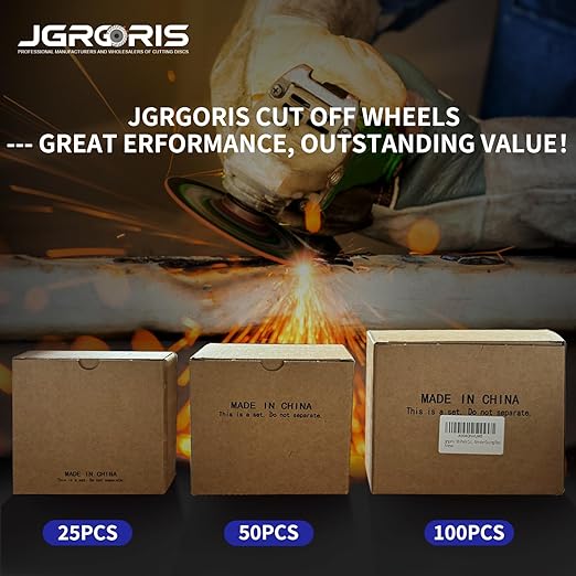 Cut Off Wheels 25 Pack, 4-1/2" x 3/64" x 7/8" for Metal & Stainless Steel, Angle Grinder Cutting Wheel, Precision Steel Cutting for Metalworking