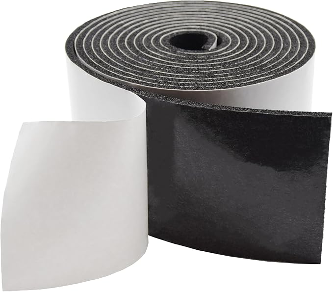 DOBTIM Pipe Insulation Foam Wrap Tape, self Adhesive with high Resilience for Pipe Insulation Wrap 13 Ft Long x 4 Inch Wide x 1/5 Inch Thick