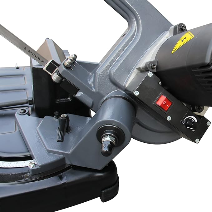 KAKA INDUSTRIAL Benchtop Metal Cutting Band Saw, 5.9"x5.5" Cutting Capacity BS-150,45-60MPM Variable Speed,0°-45° Adjustable Angle, Bench Band Saw for Metal, Steel, Aluminum – 2000W-110V