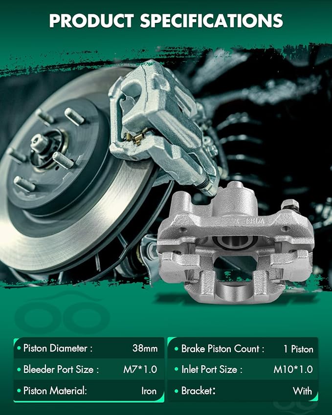 SCITOO 19B2684 Rear Right Disc Brake Caliper Assembly w/Bracket For Lexus For ES300 2002-2003,For Lexus For ES330 2004-2006,For Toyota For Camry 2002-2006