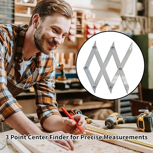 3/7/12 Point Center Finder for Precise Measurements, Woodworking Measuring Tools, Woodworking Center Finder Marking Tool, Wood Working Welding Precise Center Finding (12-Point)