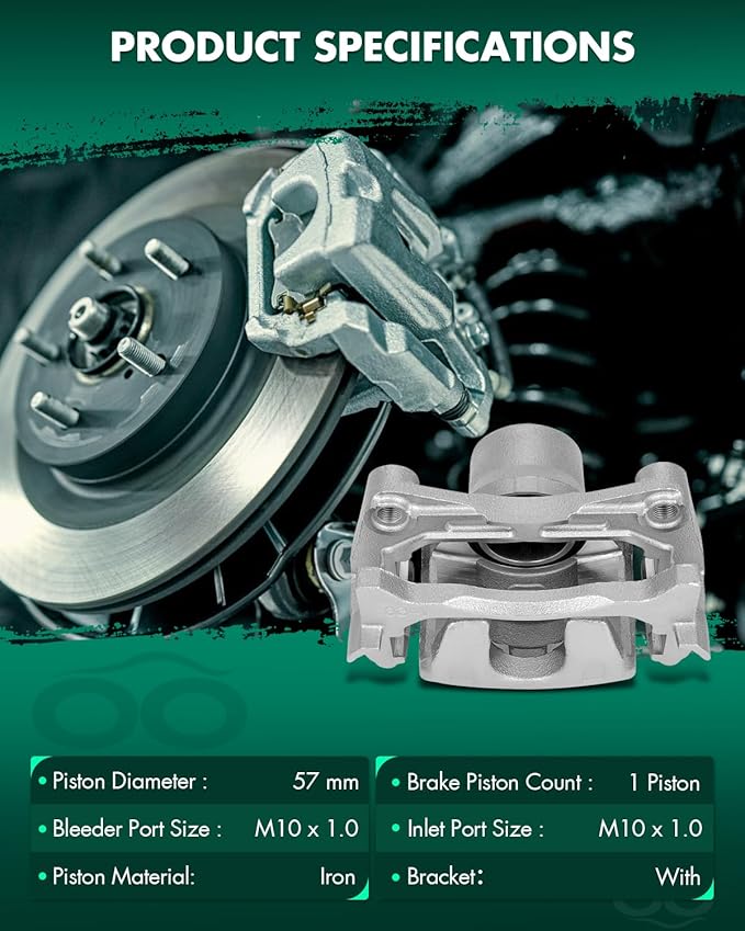 SCITOO 19B7102 19B7103 Front Left & Right Disc Brake Calipers Assembly w/Bracket For Nissan For Altima 2013-2019,For Nissan For LEAF 2014-2017