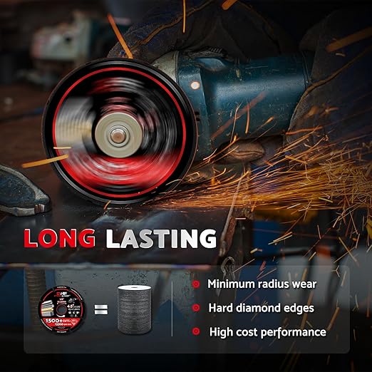 S&F STEAD & FAST Diamond Cutting Wheel 3 Inch with 3/8'' Arbor, Cut Off Wheel for Metal, Rebar, Bolt, Alloy, Copper, Steel, Sheet Metal
