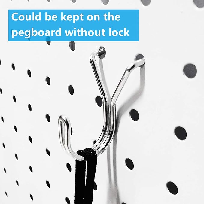 Pegboard Hooks, with Bins, Peg Locks, for Organizing Various Tools, 131 PCS, 60 of Which are Locks