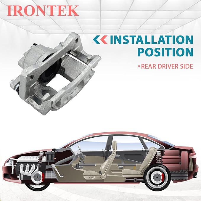 IRONTEK 18B5045 Front Left Brake Caliper for 08-13 for Chrysler Town&Country, 08-15 for Dodge Grand Caravan/07-10 Nitro, 08-12 for Jeep Liberty, 07-12 Wrangler, 12-13 for Ram C/V, 09-12 for VW Routan
