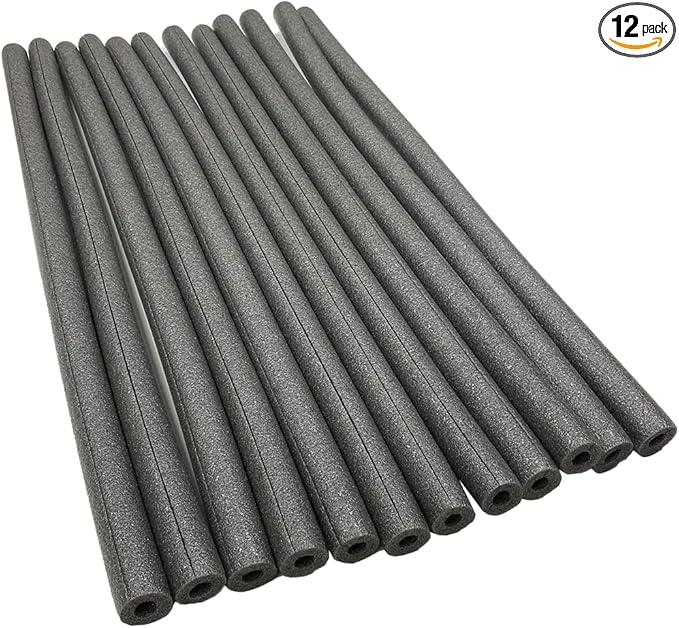 Foam King Insulating Foam Pipe Covers - 12 Pack Choose Size (1/2 inch)