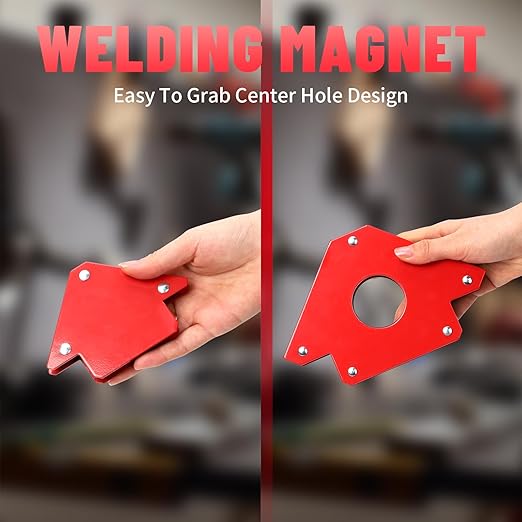 Welding Magnets 25LBS&55LBS&75LBS 3Pcs Welding Magnetic Holder Heavy Duty Magnetic Tools and Accessories for 45, 90, and 135 Degree Angles Super Strong Welding Magnets and Clamps