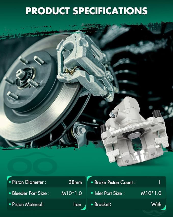 SCITOO Rear Right Brake Caliper With Bracket 19B6285 Compatible For Mazda 3 2010-2013, For Mazda 3 Sport 2010-2013