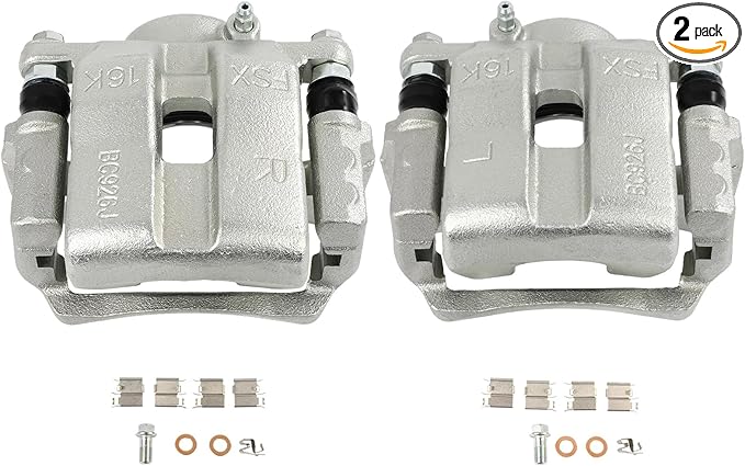 SCITOO 19B3317 19B3316 Front Left & Right Disc Brake Calipers w/Bracket Fit For Mazda For MX-5 2006-2015,For Mazda For MX-5 Miata 2006-2015, Single Piston
