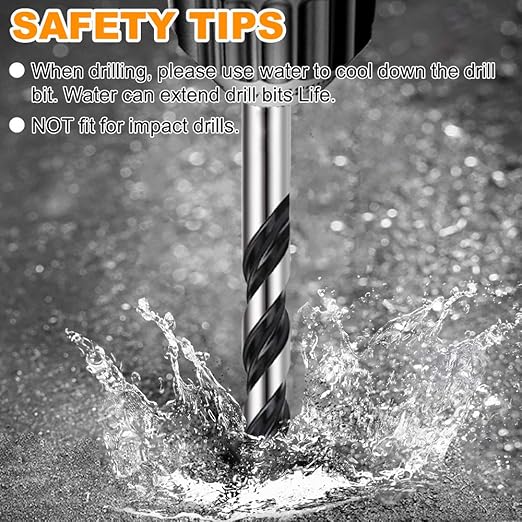 6PCS Masonry Drill Bit Set & Concrete Drill Bit Set 1/4"-1/2" Industrial Strength Carbide Drill Bit Tip for Glass/Brick/Plastic/Cement/Wood/Tile/Etc, by TITGGI