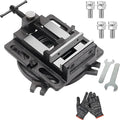 MYTEC 4.2" Quick Release Workbench Industrial Vise Clamp, Portable Heavy Duty Vice for Drill Press, 110°Swivel Base, High-grade cast steel Bench Clamp for Woodworking Milling Machine Drill Press