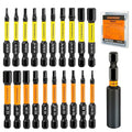 COMOWARE 21pcs Allen Wrench Drill Bits (Metric&SAE), S2 Steel 1/4" Hex Bit Set, CNC Tip Screwdriver Bits, 2" Length Magnetic Drill Bit, Impact Hex Bitss Set for Electronic Devices Disassembly