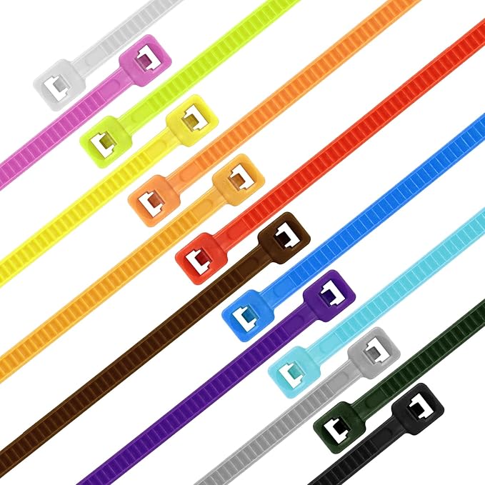 12 Inch Zip Ties Black 1000 PCS, 60 Lbs- Heavy Duty Tensile Strength, Nylon PA66 UV Resistant Cable Ties for Indoor and Outdoor Use - Ideal for object bundling and fastening