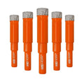 Dry Diamond Drill Bit Set,BGTEC 5pcs 12mm Hole Saw for Granite,Marble,Masonry, Concrete, Tile/Ceramic, Glass, Hard Plastic,Vacuum Brazed Diamond Core Drill Bit Kit