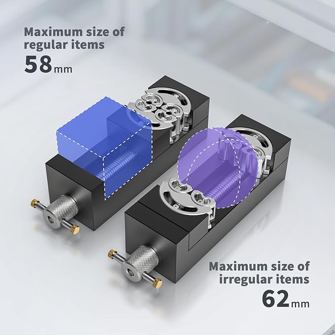 WhiteRhino Mini Vise Clamp,Smart Fractal Vise Drill Press Vise Bench Vise,Heavy Duty Self-Adjusting Aerospace-grade Aluminum Alloy&Precision CNC Machined— Crafts,Jewelry Making, Modeling,DIY,Repairs
