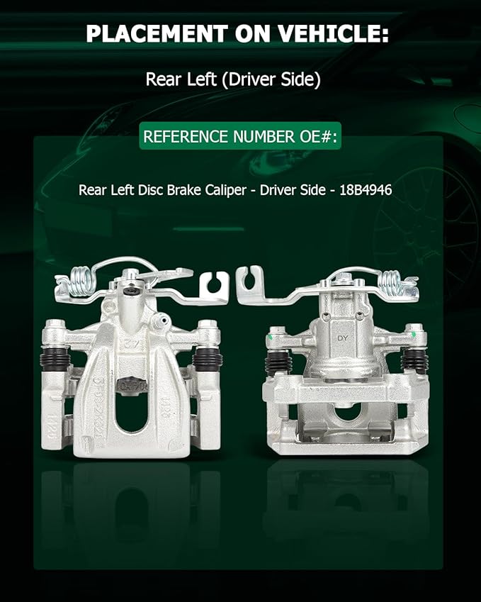 SCITOO Rear Left Brake Caliper With Bracket 18B4946 Compatible For Ford For Five Hundred/For Freestyle/For Taurus/For Taurus X, For Mercury For Montego/For Sable