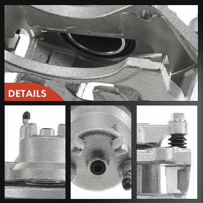 A-Premium Front Disc Brake Caliper Assembly with Bracket Compatible with Select Chrysler, Dodge and Jeep Models - 200 2011-2014, Sebring 2007-2010, Avenger 08-14, Caliber, Compass, Patriot, 2-PC Set