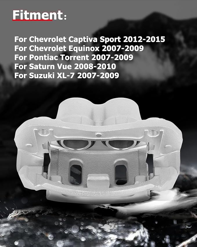 cciyu Front Left & Right Brake Calipers Assembly w/Bracket 18B5056 18B5057 For Chevy For Captiva Sport/For Equinox,For Pontiac For Torrent,For Saturn For Vue,For Suzuki For XL-7