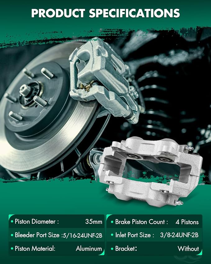 SCITOO 187019 Rear Right Disc Brake Caliper Fit For Chev For Corvette 1965-1967 1969-1982, 4 Pistons