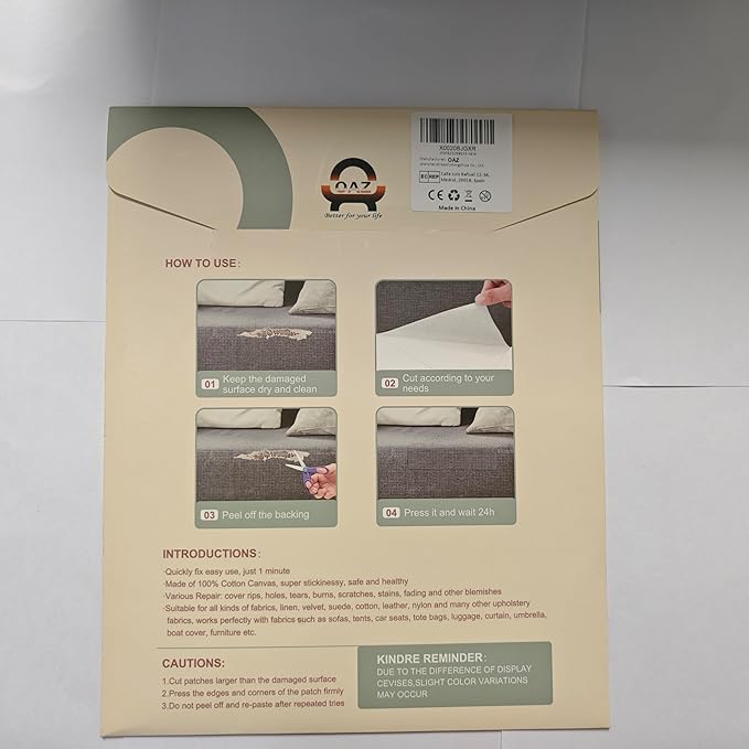 2 Pieces 9 x 11 inch Canvas Repair Patches Canvas Fabric Patch Self-Adhesive Canvas Repair Tape Waterproof Outdoor Gear Repair Patch Kit for Boat Cover Awning Sofa Chair Couch Tent Bag (Light Gray)