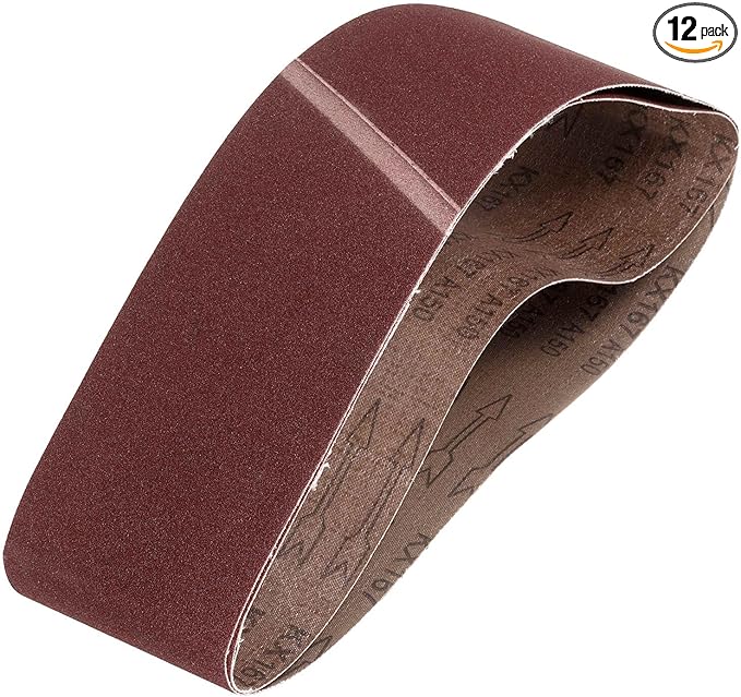 HARFINGTON 4 x 36 Inch Sanding Belts, 12 Pcs 150 Grits Aluminum Oxide Abrasive Belt Sander File Belt for Woodworking, Metal Polishing, Knife Sharpener