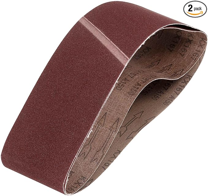 HARFINGTON 4 x 36 Inch Sanding Belts, 2 Pcs 150 Grits Aluminum Oxide Abrasive Belt Sander File Belt for Woodworking, Metal Polishing, Knife Sharpener
