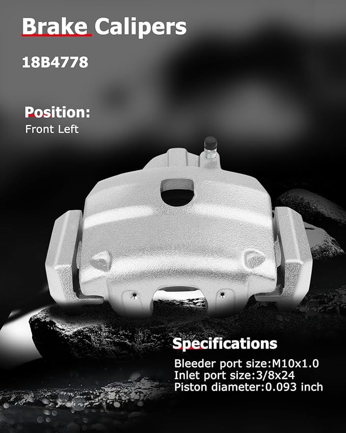 cciyu Front Left Brake Caliper Assembly w/Bracket 18B4778 For Ford For Escape 2001-2007,For Mazda For Tribute 2001-2006,For Mercury For Mariner 2005-2006