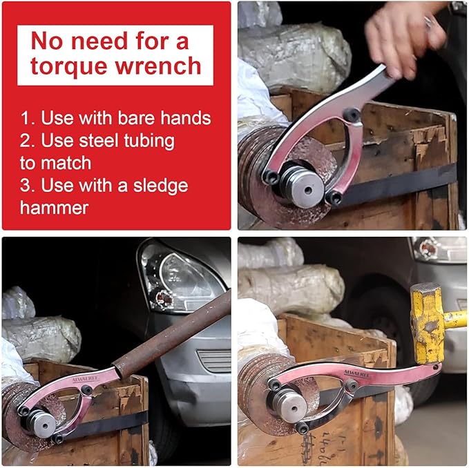 11.8 Inch Heavy Duty Gland Nut Wrench Set, Adjustable Spanner for 2-9" Hydraulic Cylinders, Includes 5/32", 1/4", 5/16", and 3/8" Pins, Gloves & Towel