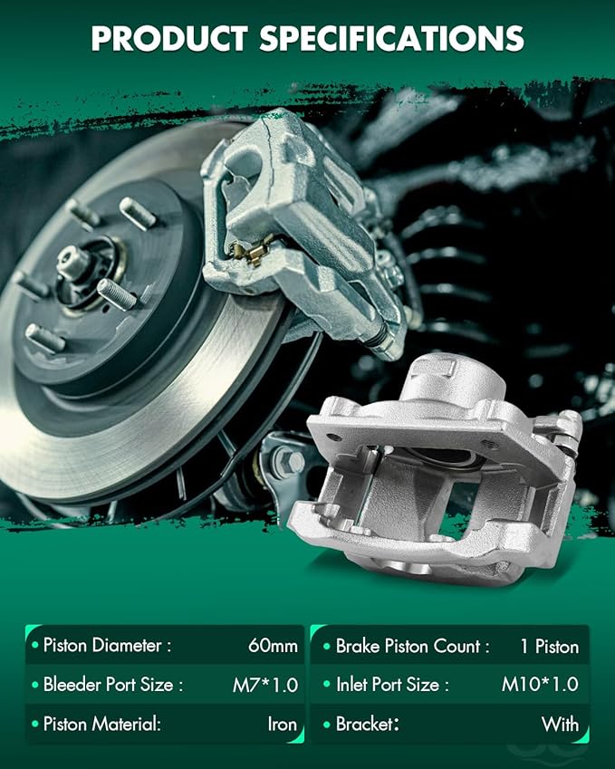 SCITOO 19B6040 Front Right Disc Brake Caliper w/Bracket Fit For Lexus For GS300 2006,For Lexus For IS250 2009-2015, Single Piston