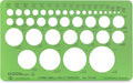 ALVIN, TD1200, Circle Guide Template, Drawing and Drafting Tool for Artists, Architects, Design and Drafting, 4.25" x 7.25" x .030"