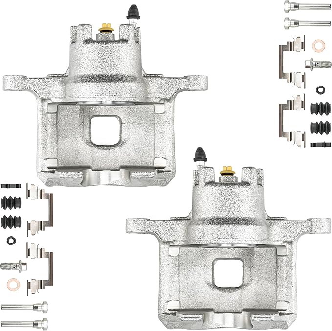 Torchbeam Front Brake Calipers Set for Jeep Patriot 2007-2017, Jeep Compass 2007-2017, Dodge Avenger 2008-2014, Mitsubishi Outlander Sport, Front Left and Front Right Calipers Replace # 185032+185033
