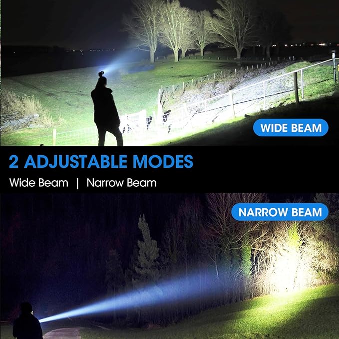 Rechargeable LED Flashlight High Lumens - 99,000 Lumens Super Bright Flash Light with 5 Modes, Waterproof Powerful Linterna Multifunctional Flashlights for Camping