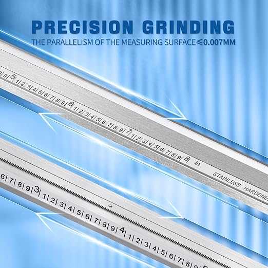 Dasqua Double Shock-Proof Dial Caliper Pro Monoblock High Precision with 0-8" Range,Accuracy of ±0.001'',1332-4115-A