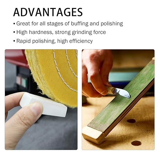 SCOTTCHEN Buffing Polishing Cutting Compounds 4 Oz. Kit - Green Fine/White Medium/Red Coarse - 3 Pack