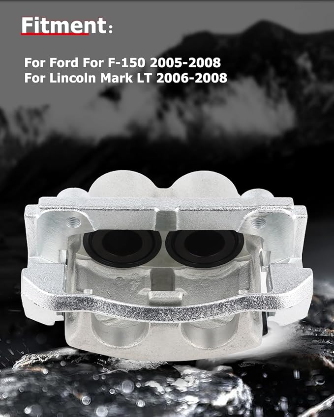 cciyu Front Left & Right Brake Calipers Assembly w/Bracket 18-B4975 18-B4974 For Ford For F-150 2005-2008,For Ford For Lobo 2005-2008,For Lincoln For Mark LT 2006-2008