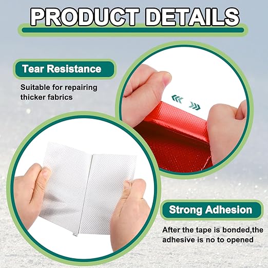 PATIKIL Awning Repair Tape 8m x 30cm Waterproof Canvas Tape High Adhesive Tear Repair Patch Kit for PVC Tarpaulin Tent Awning Fabric RV Sail Boat Cover, Red (11.81" x26.24ft)
