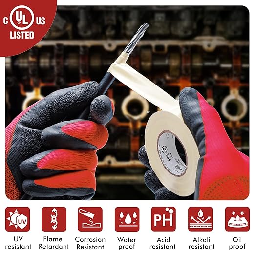 Avery Dennison Electrical Tape, Professional Grade PVC Electric Tape, UL/CSA Listed Insulating Vinyl Tape for Electrical, Repairs, Automotive and Equipment, Pro-36C, ¾ in x 66 ft, White, 1 Roll