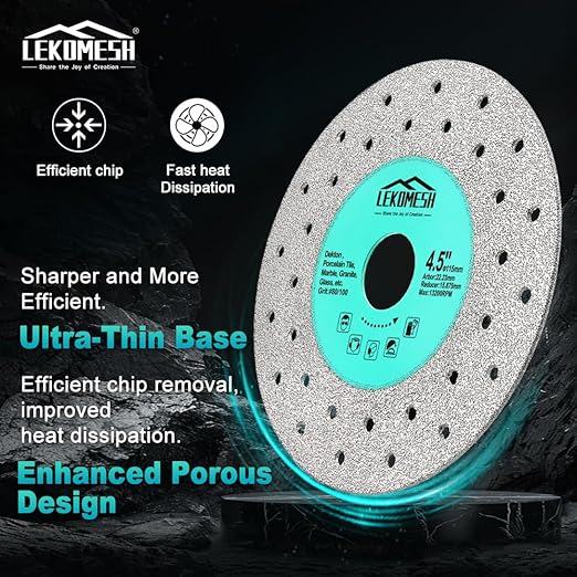 Rock Slab Grinding Disc - 3 inch Glass Cutter Disc (2pcs), Granite Cutting Blade, Diamond Grinder Wheel for Rock Slab, Stone, Tile, Marble, Granite, Glass Diamond Saw Blades