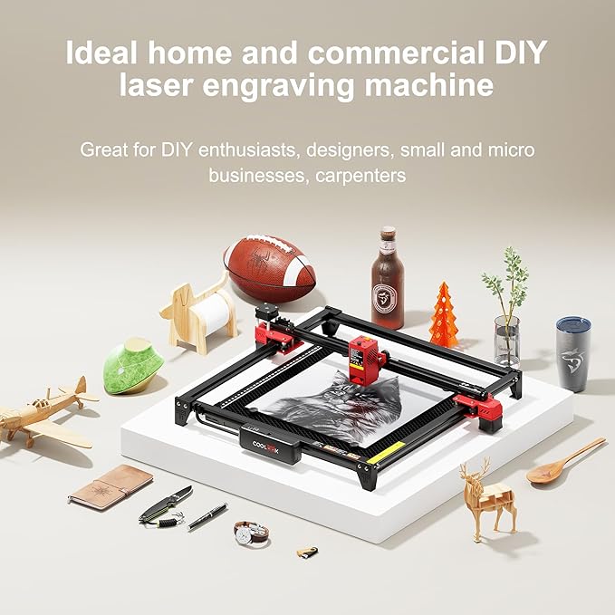 CK1-20 20000mW Laser Engraver Machine Laser Cutter Laser Cutting Engraving Tool Engraving Machine for Wood, Metal, Plastic, Paper, Leather, Sponge Paper, Alumina