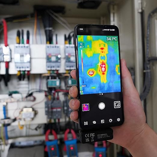 UNI-T Thermal Camera, Android USB-C MicroUSB, Infrared Camera Thermal Imager for Smartphones - UTi120Mobile, 120x90 IR Resolution All-Purpose Pro-Grade with App Extension Cord, 2Meter Drop Durability