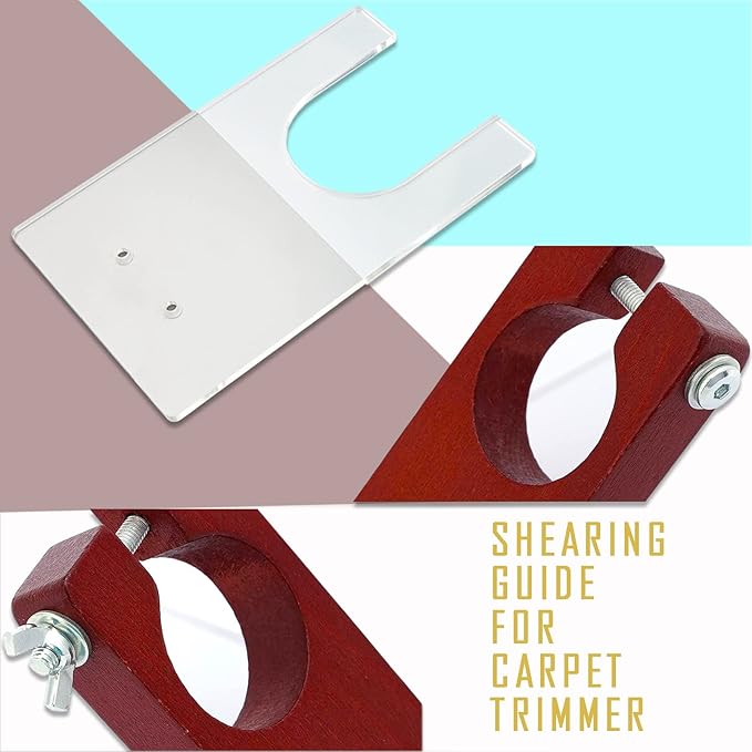 Shearing Guide for Carpet Trimmer, Rug Tufting Shearing Guide, Solid Wood Rug Tufting Carver Holder Base, Carpet Trimmer Bracket Tool for Keeping Rugs Flat, Excluding Carpet Trimmer