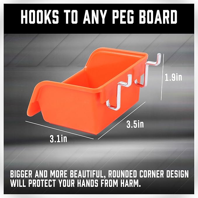 HORUSDY 238-Piece Pegboard Hooks Assortment, Pegboard Accessories with Pegboard Bins for Organizing Various Tools