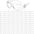 Chumia 100 Pairs Bulk Safety Glasses Eye Protection Goggles for Women Men Work Construction Science Lab