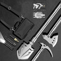 Survival Shovel Camping Tools Folding Portable Survival Gear Tactical Axe Multitool with Hard Carrying Case for Outdoor, Car Emergency, Camping Adventures