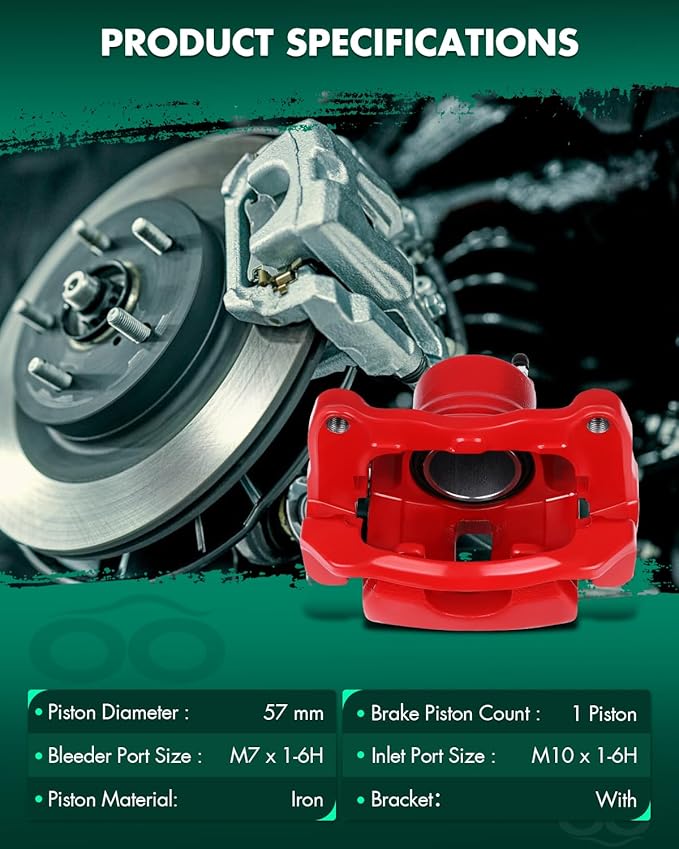 SCITOO 19B2698 19B2699 Disc Brake Calipers Assembly with Bracket Fit For Pontiac Vibe 2003-2008,For Toyota Corolla 2003-2008,For Toyota Matrix 2003-2008