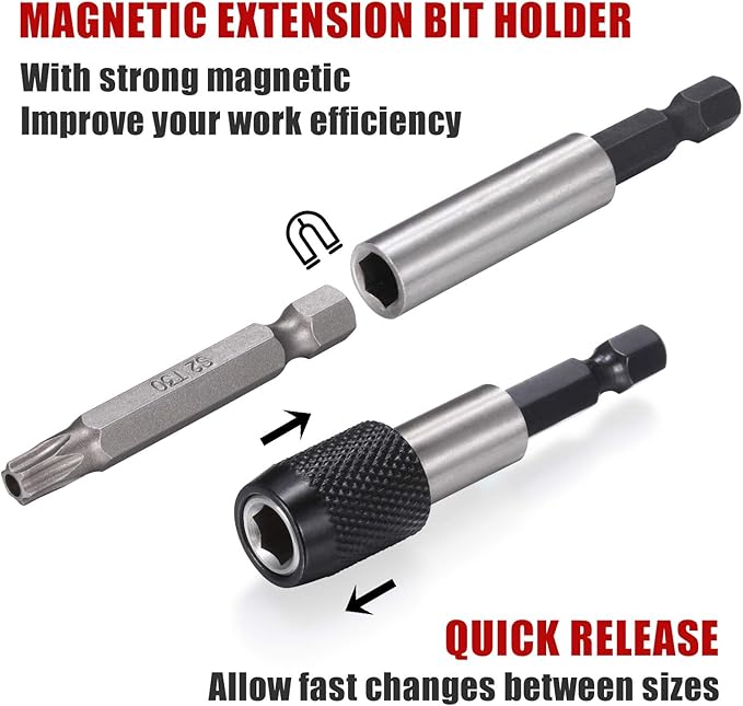 214-Piece Screwdriver Bit Set S2 Steel Drill bit set Power Bit Set with Security Bits